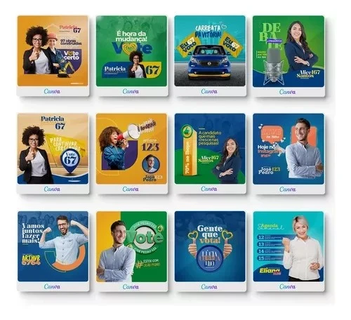 Pack Campanha Políticas +350 Artes Pronta 100% Editáveis 2024 - Imagem 2