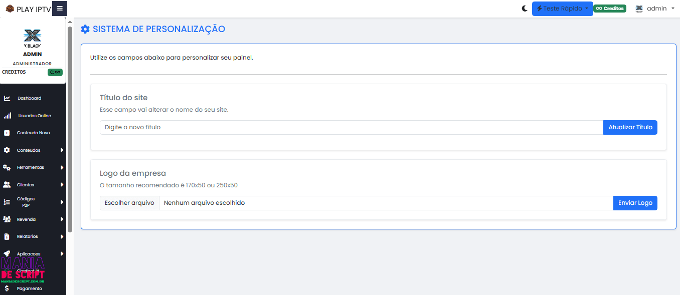 SCRIPT PAINEL OFFICE XTREAM SERVER PRO V10 COM CHATBOT ATUALIZADO 2026 - Imagem 5