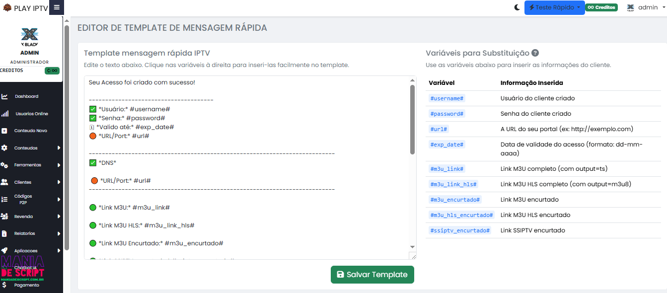 SCRIPT PAINEL OFFICE XTREAM SERVER PRO V10 COM CHATBOT ATUALIZADO 2026 - Imagem 6