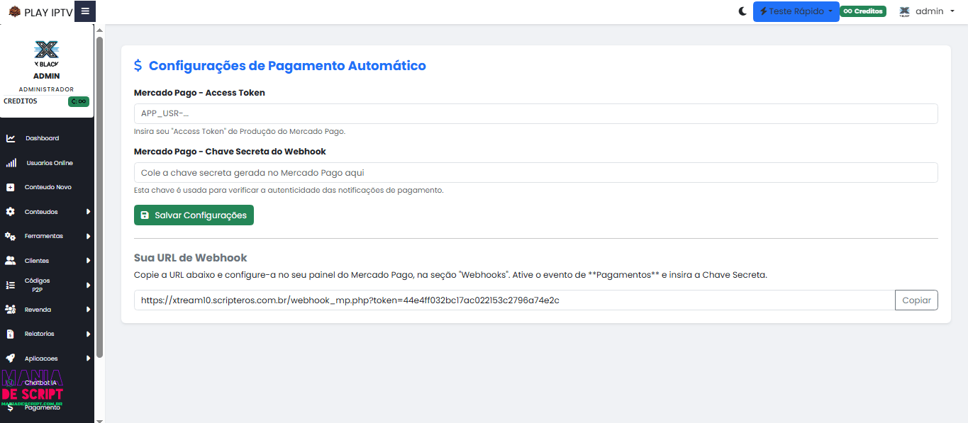 SCRIPT PAINEL OFFICE XTREAM SERVER PRO V10 COM CHATBOT ATUALIZADO 2026 - Imagem 7