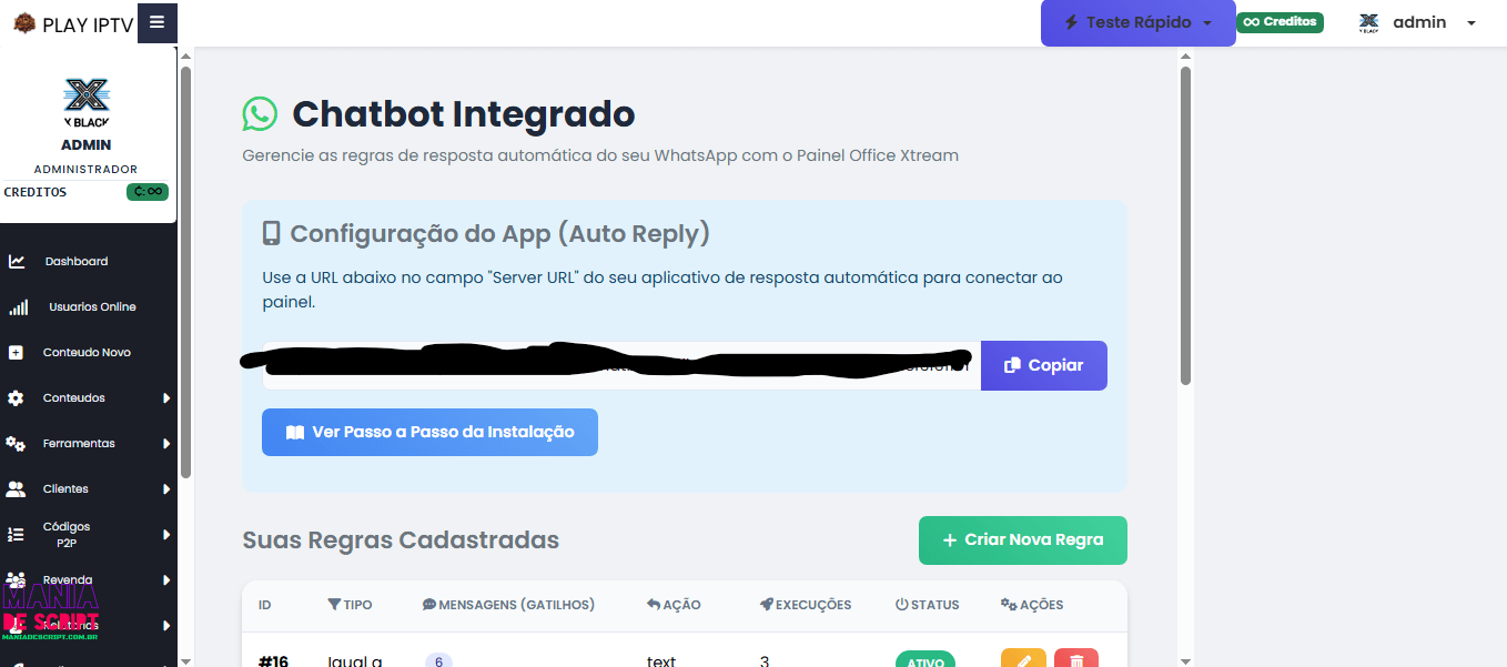 SCRIPT PAINEL OFFICE XTREAM SERVER PRO V10 COM CHATBOT ATUALIZADO 2026 - Imagem 11