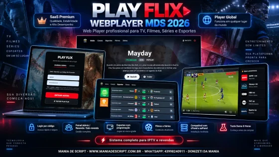 SCRIPT PLAY FLIX WEBPLAYER MDS 2026 LANÇAMENTO