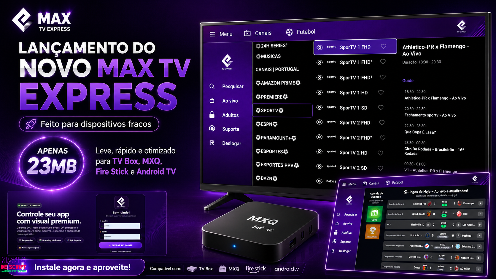 SCRIPT MAX TV EXPRESS TV BOX MXQ ANDROID TV E FIRESTIK