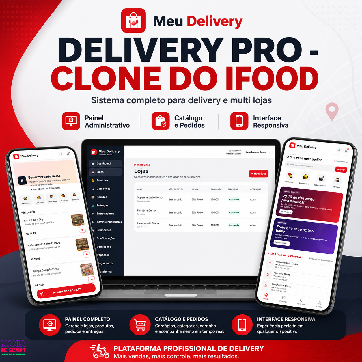 SCRIPT DELIVERY PRO - SISTEMA MULTI LOJAS 2026 LANÇAMENTO