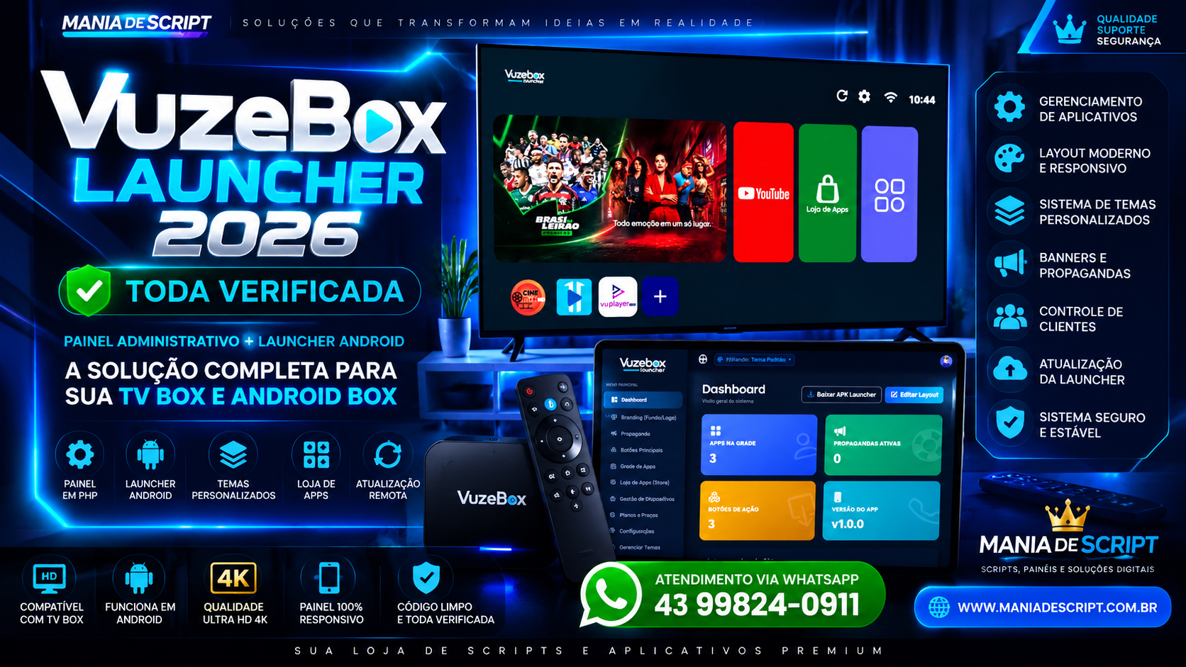 SCRIPT LAUNCHER VUZEBOX 100% VERIFICADO COM APK 2026