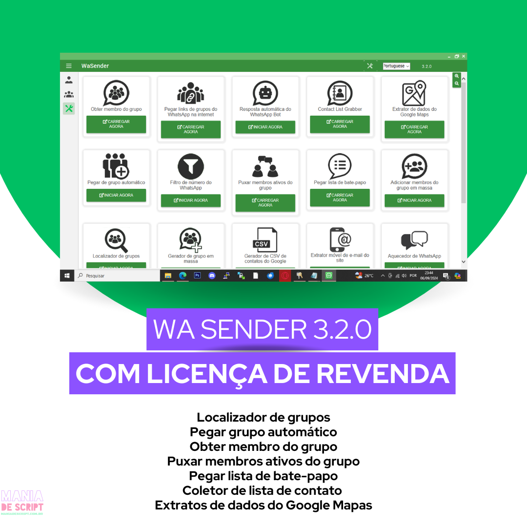 WaSender 3.2.0 Versão com Revenda - 2024
