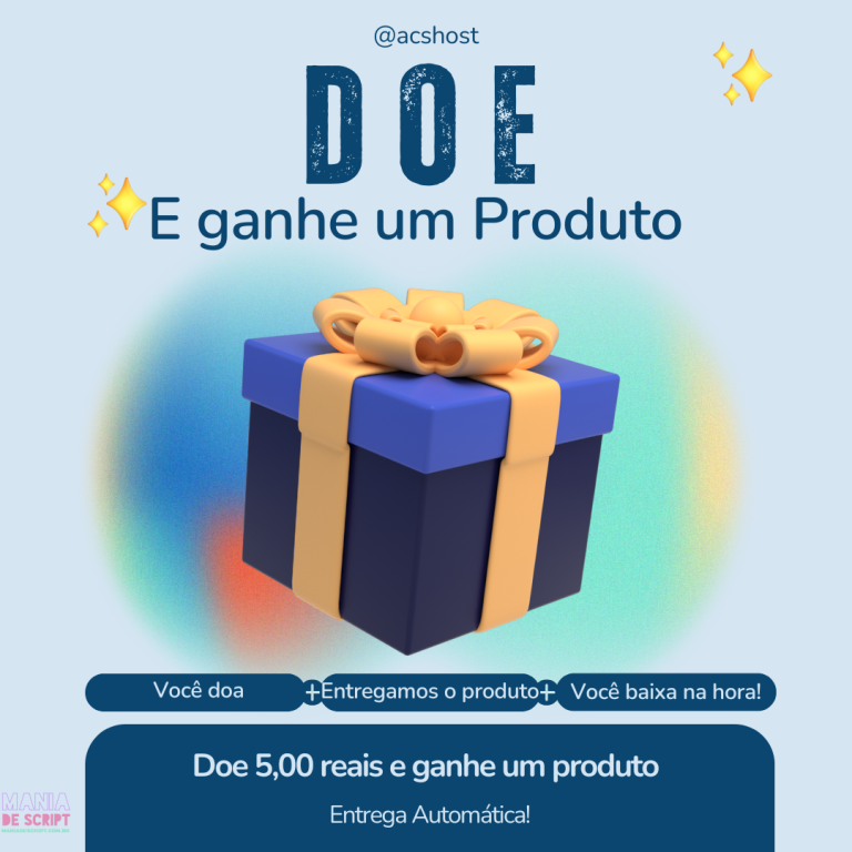 DOE 5.00 E GANHE UM PRODUTO SURPRESA - Promoção 01/2025