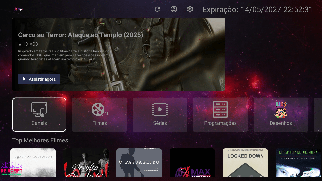 SCRIPT MAX VIZION PRO 2026 USUARIO E SENHA E MAC COM APK BASE - Imagem 2