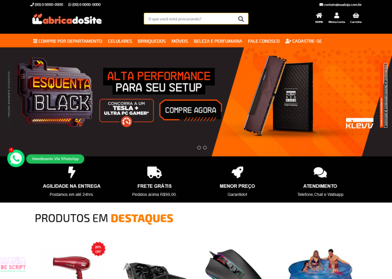 Script Site para Loja Virtual em PHP