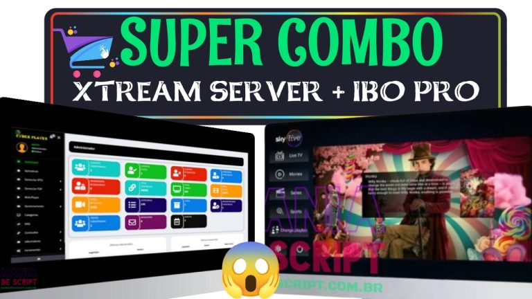 SUPER COMBO XTREAM SERVER + IBO PRO USUARIO E SENHA