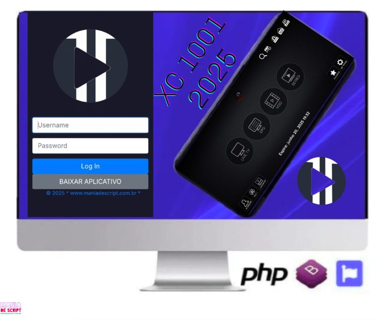 SCRIPT XCIPTV v1001 2025 COM GESTOR DE CLIENTES