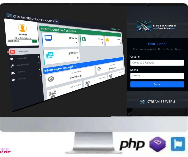 NOVO PAINEL XTREAM SERVER V8 2025