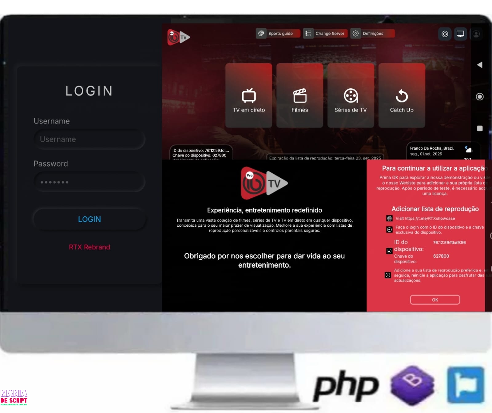 SCRIPT NOVO IBO PRO PLAYER 2025 + APK BASE