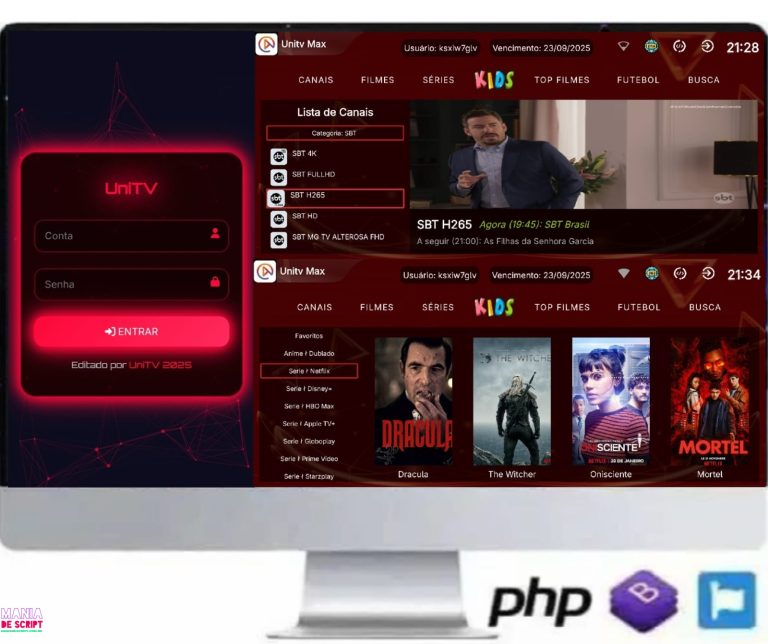 SCRIPT UNITV MAX 2025 COM APK BASE