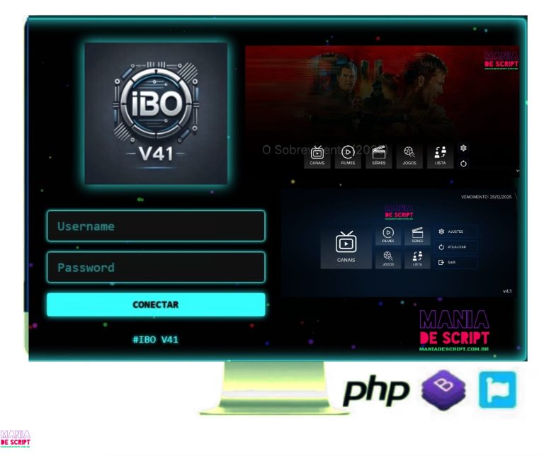 IBO V4.1 USUARIO E SENHA E MAC COM TMDB 5 TEMAS CLASSICO