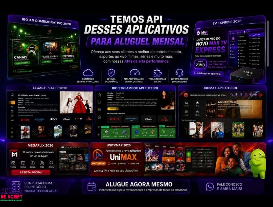 ALUGUEL DE API DE FUTEBOL PARA DIVERSOS APLICATIVOS