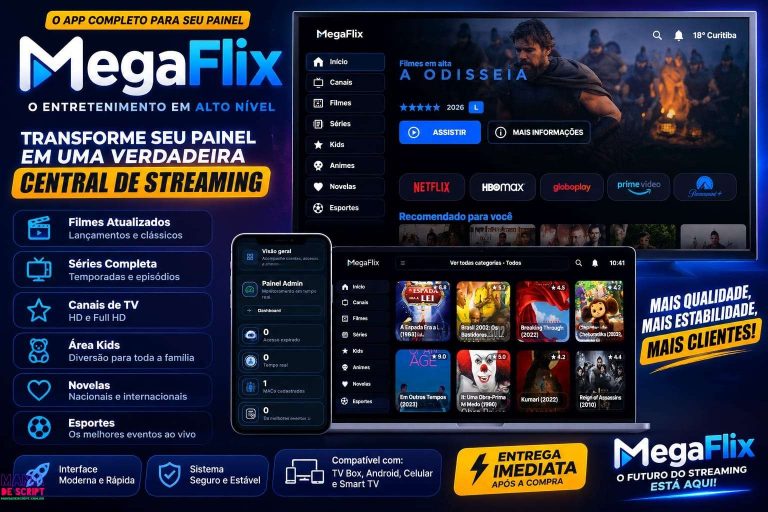 SCRIPT MEGAFLIX 2.1 SEM RETRO GAMES COMPLETO E LIMPO