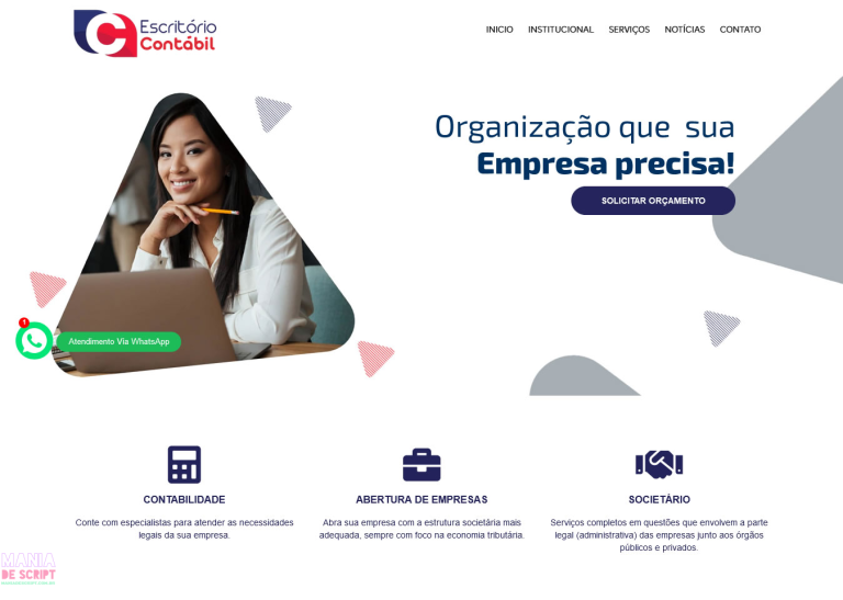 Script site pronto contabilidade e contadores em PHP