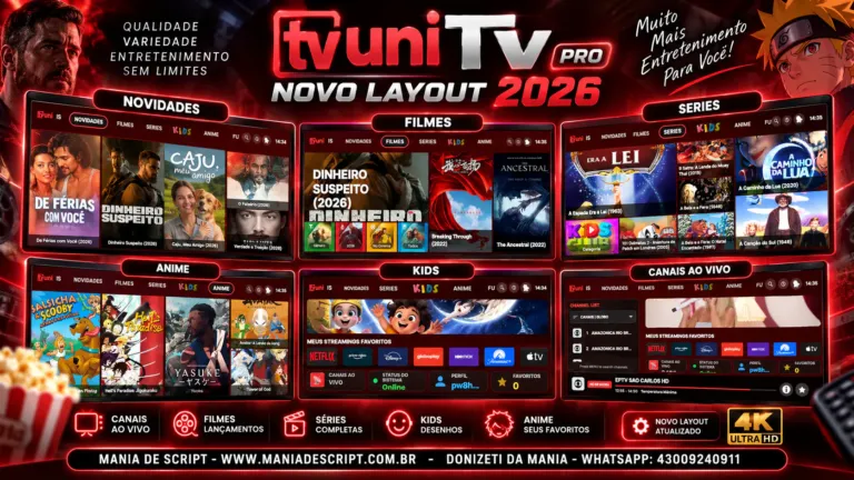 NOVO SCRIPT UNITV PRO NOVO MODELO 2026