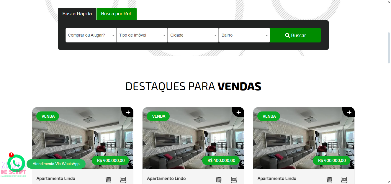 Site pronto para imobiliária em PHP - Imagem 2
