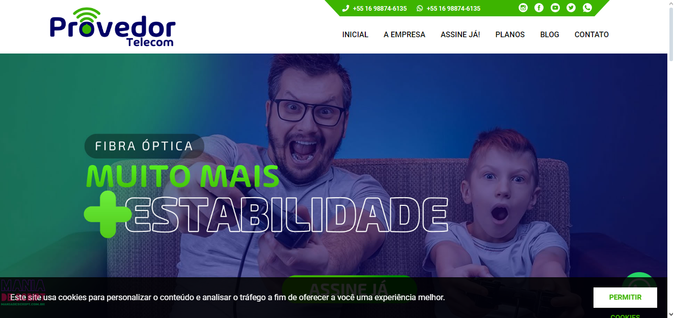 Site Pronto Para Provedor de Internet em PHP - Modelo 2 - Imagem 2