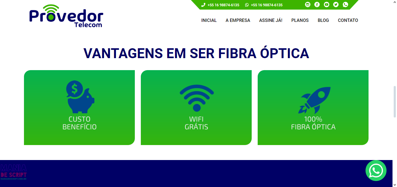 Site Pronto Para Provedor de Internet em PHP - Modelo 2 - Imagem 4