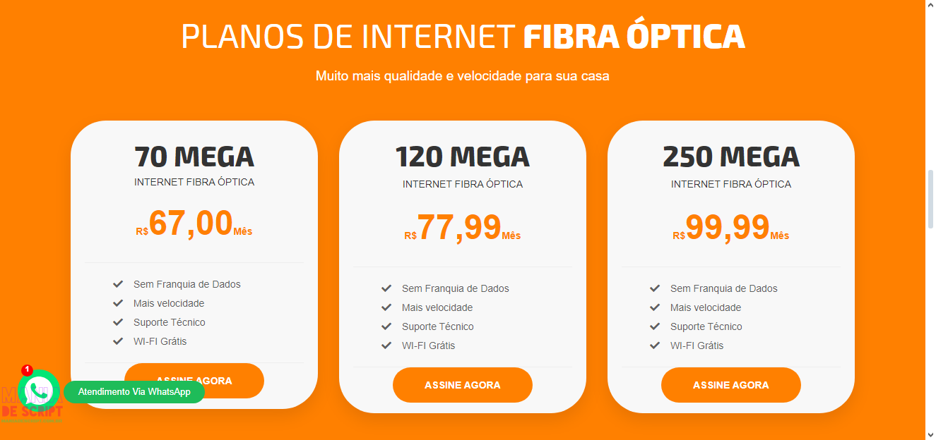 Site Pronto Para Provedor de Internet em PHP - Modelo 3 - Imagem 4