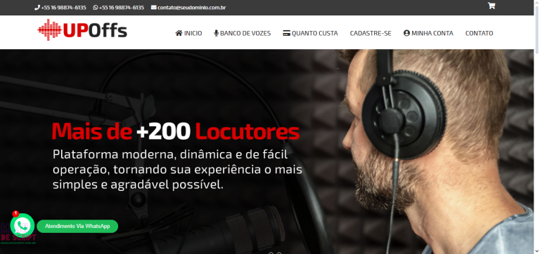Site do Locutor banco de voz em PHP