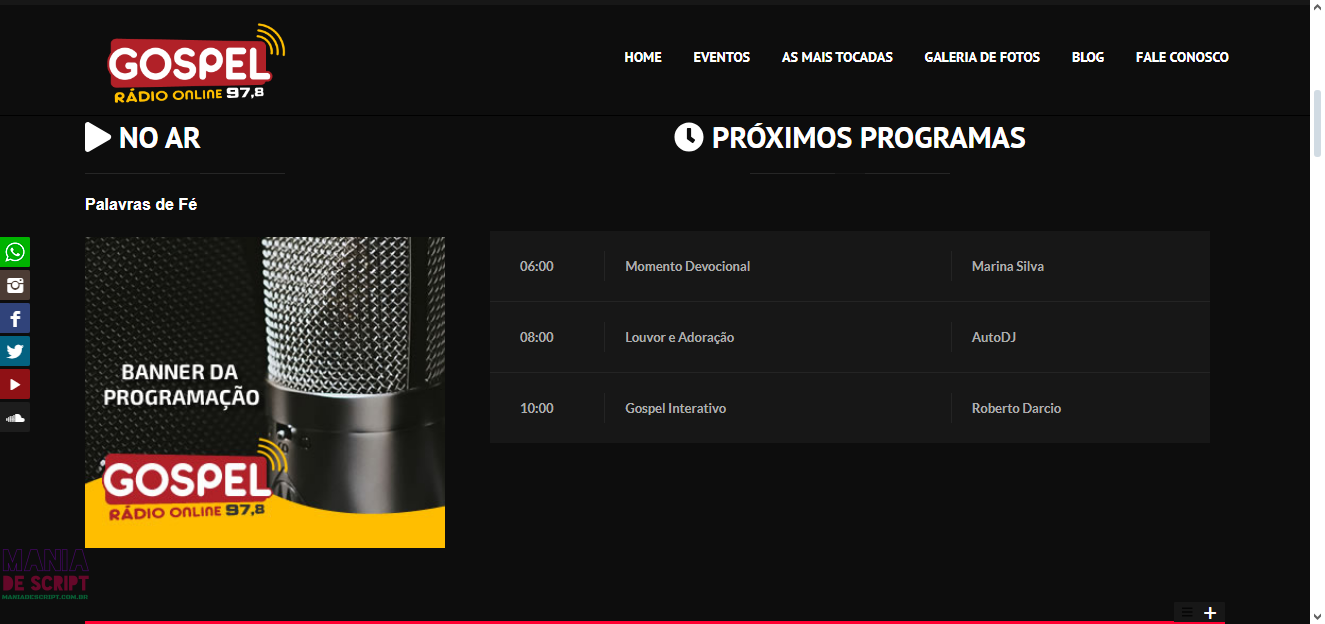 Site para Web Rádio em PHP puro - Imagem 2
