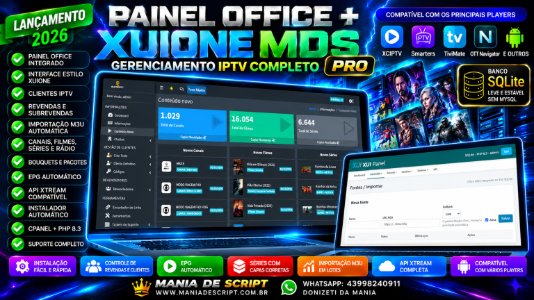 PAINEL OFFICE + XUIONE MDS PRO CPANEL